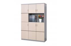 China Wooden Office Bookcase Glass Door Document File Book Cabinet supplier