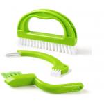 14cm Ergonomic Tile Scrubber Brush Set 6pcs With Nylon Bristle