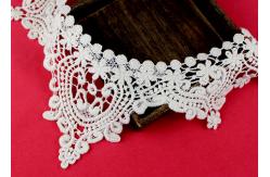 China Emrbroidered Cotton Collar Applique With Retro Guipure Lace Pattern Custom supplier
