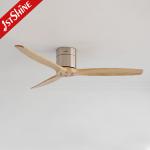 52 Inch Ceiling Fan With Remote Control Wooden Blade Silent Dc Motor