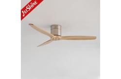 China 52 Inch Ceiling Fan With Remote Control Wooden Blade Silent Dc Motor supplier