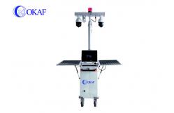 China Mobile Sentry IP PTZ Camera Solar Surveillance Trailer With Telescopic Mast supplier