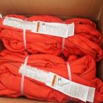 OEM Heavy Duty Polyester Endless Round Sling Red Vertical 7 tons for sale