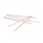 Flat Disposable Bamboo Individually Wrapped Coffee Stick Stirrers 140mm for sale