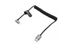 China Alvin's 8K Left Angle Micro HDMI Cable Coiled 48Gbps supplier