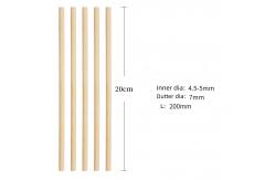 China 7mm Eco Friendly bulk Bamboo Drinking Straws 100Pack Custom supplier