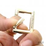 Zinc Alloy Spring Ring Clasps Square Clasp Carabiner With Logo Engraved Spring Ring for sale