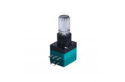 China RV97RLN0 Transpartent LED Potentiometer  Knurled Shaft Rotary Potentiometer Device With PCB Lug Terminal supplier