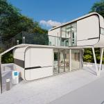 Apple Cabin With Personalized Customized Services And Hot Dip Galvanized Steel Pipe Construction for sale
