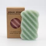 Twill Wave Deep Clean Bamboo Body Sponge 10g Charcoal And Konjac Cleansing Puff