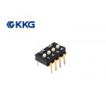 8 Position Dual Inline Package DIP Switch Black Tin Plated 100mA for sale