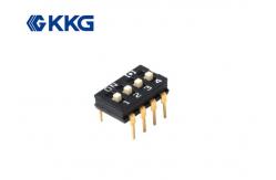 China 8 Position Dual Inline Package DIP Switch Black Tin Plated 100mA supplier