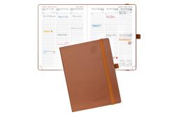 China Offset Printing Weekly Monthly Planner Soft Cover Removable Pen Loop supplier