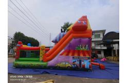 China Fun Park Dry Inflatable Bouncy Slides With Candy Shop Theme supplier