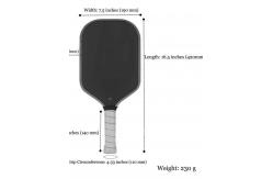 China Black Thermoformed Pickleball Paddle Set Raw Carbon Pickleball Paddle 16mm supplier