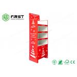 Custom CMYK Printing Foldable POP Paper Cardboard Display Floor Carton Stand for sale