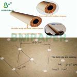 72 x 500yardas 48.8grs 60grs Perforated Kraft Paper Plotter Rolls