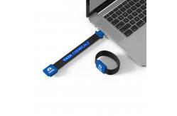 China Shiny When Reading On Computer Silicone Wristband Usb With LED Light Laser Logo supplier