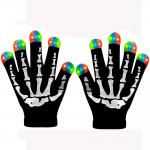 Fingertips LED Light Gloves Flashing 3 Colors 6 Modes Skeleton for sale