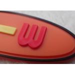 Rose Red Soft PVC Patches For Face Washing Instrument / Soft Silicone Patch