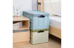 China Beige Camping Collapsible Plastic Tote 10kg Plastic Car Boot Organiser supplier