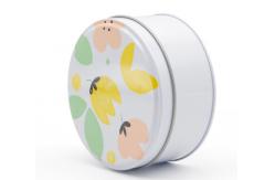 China Flower Printed Mini Round Metal Tin Can Frosted Tinplate Candy Box supplier