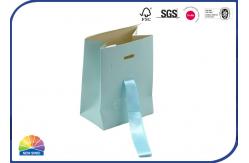 China 190gsm Coated Paper Gift Bag Simple Custom Print With Smooth Ribbon Handle supplier