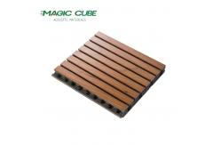 China Eco-friendly Noise Reduction Wood Grooved Acoustic Panel For Auditorium supplier