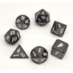 Hand Carved Black Metal RPG Dice Sturdy For Dungeon And Dragon for sale