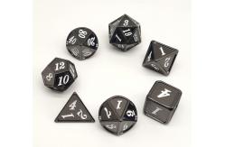 China Hand Carved Black Metal RPG Dice Sturdy For Dungeon And Dragon supplier