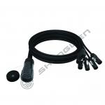 China 6 Head Socapex Style Breakout Cable Assembly SOCAPEX Industrial Application IP67 Waterproof 19-Pin Powercon True1 Male Connectors manufacturer