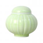 Ceramic Jars Tea Storage Jar Mint Green Glossy Lid for sale
