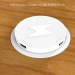 PC ABS Desktop Embedded Wireless Charger Mounted Space Saving for sale
