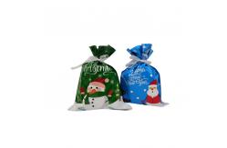 China Chocolate PET / VMPET / PE Christmas Wrapping Bags With Drawstrings No Handle supplier