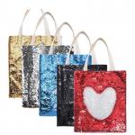 Customizable DIY Sublimation Blanks Magic Reversible Sequin Tote Bag 40*34cm for sale
