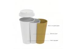 China Disposable Kraft Ripple Mini Cups 315ml Biodegradable Hot Drink Cups supplier