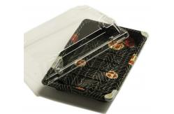 China HACCP PP Food Serving Tools Takeout Black Plastic Sushi Tray With Cover supplier