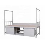 School Staff  Single Tier 40kg Steel Bunk Beds With Bottom Cabinet for sale