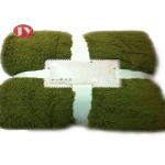 Custom Sherpa Polyester Fleece Blanket With selectable plain Colors Eco - Friendly for sale