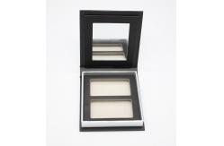 China Booklet Style Custom Eyeshadow Boxes Case Magnetic C2S Paper Matte Silver supplier