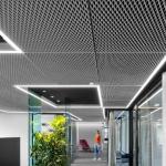 T Bar 0.5mm Expanded Metal Ceiling Tiles Welded Frame Mesh Drop Ceiling Tiles for sale