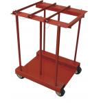 Lockable 6 In 1 Mobile Gas Cylinder Transport Rack , Oxygen Bottle Storage Racks for sale