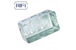 China Utility Rectangle Steel Electrical Junction Box With Raised Grounding Screw supplier