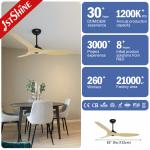 Remote Control 220v 3 Blade Ceiling Fan With Led Light 6 Speed