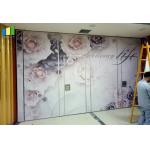 Fabric Surface Acoustic Partition Walls With Sliding Aluminium Track High Stable for sale