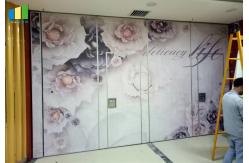 China Fabric Surface Acoustic Partition Walls With Sliding Aluminium Track High Stable supplier