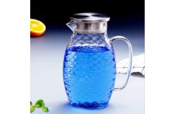 China High Borosilicate Glass Pitcher , Drip Free Large Capacity Glass Water Carafe supplier