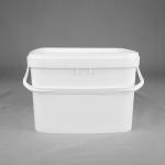 Food Grade 3KG Square Biscuit Bucket With Handle And Lid for sale