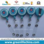 Plastic Sky Blue Retractable ID Card Clip Badge Holder Reel for sale