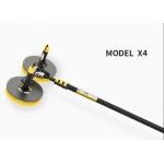 Solar Panel Double Disc Brush With Aluminum Pole By Power Source Or Li Battery for sale
